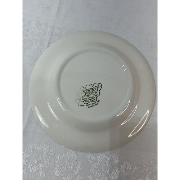 Vintage Royal Ironstone Red Memory Lane  10" Dinner Plate 1965  Farm Scene - Picture 2 of 5